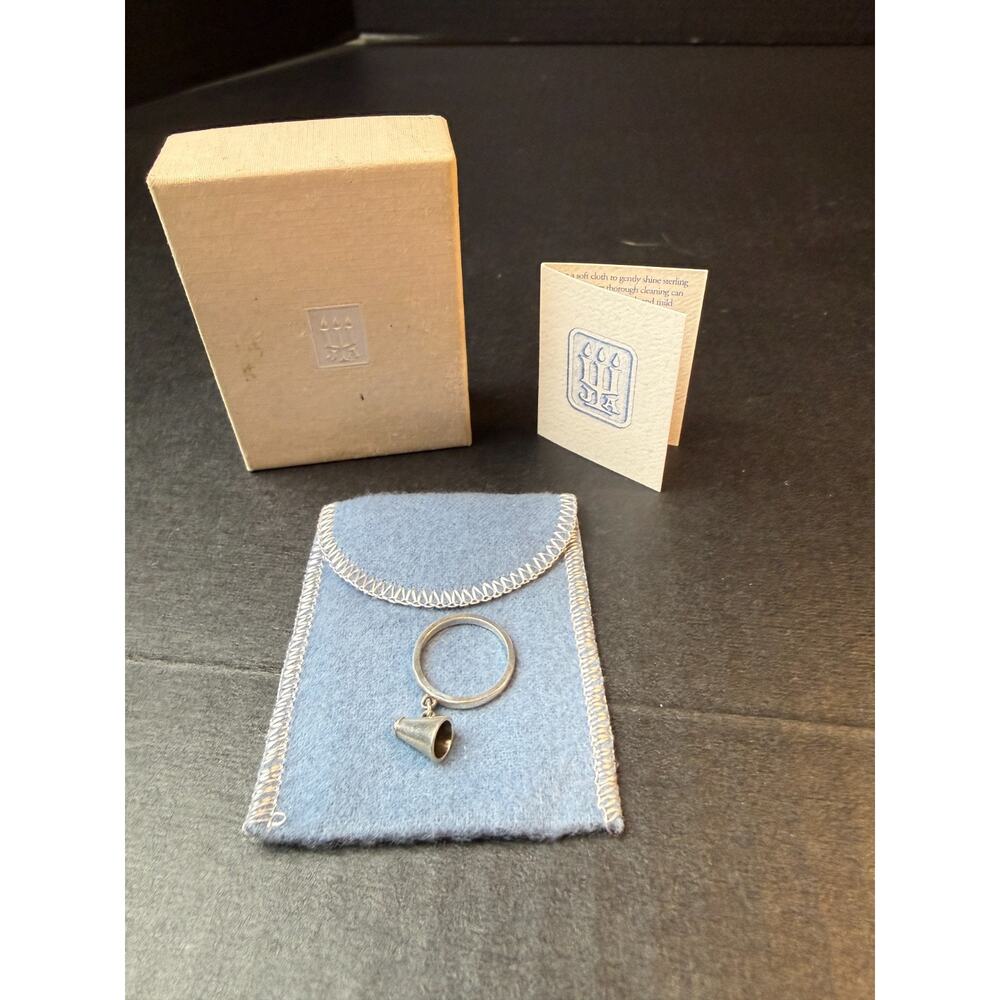 James Avery 925 Cheerleader Megaphone Dangle Ring Size 6.75